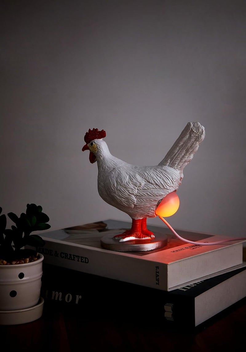 BooLai Upgraded Chicken Egg Lamp, Chicken Lamp, 16 Colors Change with Remote Control, 3D Resin Chicken Night Light with USB, Color Gift Box, Easter Birthday Gift for Friends (D) - Image 5